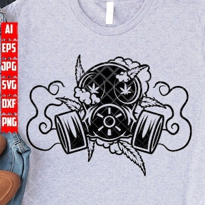 Gasmaske Unkraut svg | Kush Clipart | 420 Shirt png | Rasta dxf | High Stoner Schnittdatei | Cannabis Schablone | Marihuana jpeg | Rauchen gemeinsam jpg