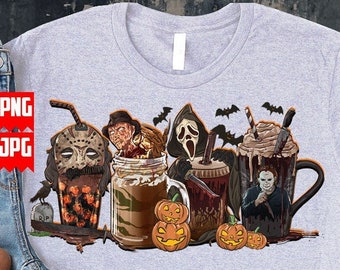 Halloween Coffee Png Sublimation | Fall Coffee Png | Horror Coffee Png | Fall Pumpkin Coffee Png | Witch Halloween Png | Coffee Latte Png