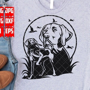 Ente Jagdhund svg | Hundejäger Clipart | Labrador Retriever Plotterdatei | Jäger Tier dxf | Outdoor Schablone | Wild Life Shirt png| Hund jpg