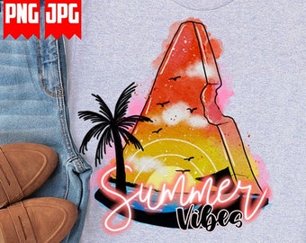 Pliki Png Summer Vibes do sublimacji i Dtg | Summer Png | Summer time Png | Koszulka Hello Summer | Summer Vibes Png | Beach Life Png