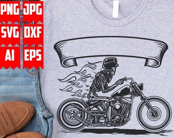Biker Skull Svg-bestanden | Flaming Biker Skull png | Biker-svg | Motorrijder Svg | Biker Club Svg | Biker-logo Svg | Motorclub-svg