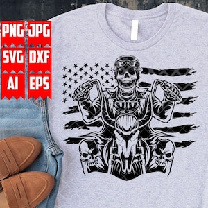 US Biker Skull svg | Bike Rally Shirt Ontwerp png | Motor Clipart | Rider Dad Gift Idee png | Bike Owner Logo dxf | Reparatiewerkplaats Monogram