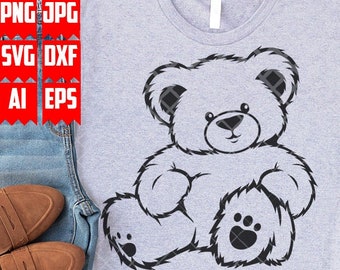 Teddy Bär-Svg-Dateien | Teddy Bär Clipart | Teddybär Png | Teddybär Schablone | Teddy Bär Schnittdateien svg | Teddy svg | Teddy Png | Digital