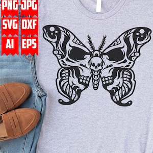 Moth Skull Svg Files | Skull Svg | Skull Clipart | Moth Svg | Death Skull Moth Svg | Death Moth Svg | Moth Png | Moth Skull Png | Skull Png