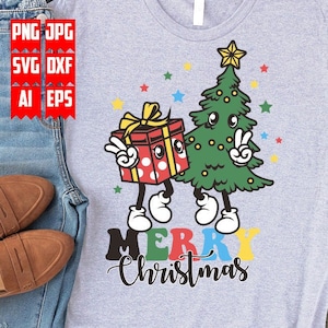 Feliz Natal svg | árvore de natal png | Esta é a temporada Clipart | Estêncil Holly Jolly Vibes | Arquivo de corte de cartão de feriado feliz | Papai Noel