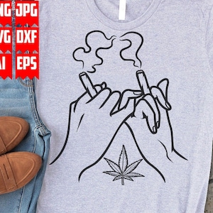 Best Friend Hand Smoking Weed Svg | Rasta Joint Clipart | 420 Dope Stoner BFF Shirt png | High Life Cut File | Cannabis Stencil | Marijuana