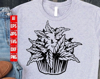 Cupcake Weed svg | High Cake Clipart | Rasta Cookie Cutfile | 420 Shirt png | Cannabis Stencil | Marijuana dxf | Joint Food jpeg | Kush Life