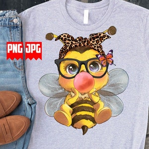 Cute Bee with Gum PNG | PngSublimation | Cute Animal Bee Png | Bee Clipart | Bee Png | Funny Bee Png | Bee Happy Png | Bee Shirt | Bee