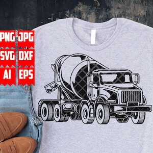 Cement Truck Mixer Svg | Concrete Mixer Svg | Mixer truck Svg | Truck svg | Heavy Equipment Svg | Construction Truck Svg | Cement Truck Svg