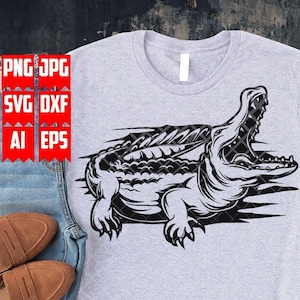 Aligator Svg File | Crocodile Svg | Aligator Clipart | gator Svg | Swamp Animal Svg | Wild Animal Svg | Aligator Png | Crocodile Clipart