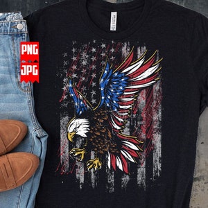 US Patriotic Eagle Png Files for Sublimation | US Eagle Png | Bald Eagle Svg | Usa Freedom Svg | US eagle Shirt | Veteran png | Military Png