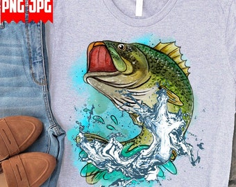 Bass Fish Png files for Sublimation | Bass Fish Animal Png | Digital Downloads | Bass Png | Bass fishing Png | Fish Png | Animal watercolor