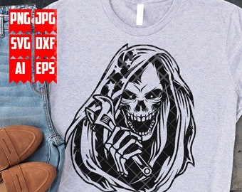 US Mechanic Skull svg | Mechanical Dad Shirt Gift Idea png | Wrench Stencil | Repair Shop Monogram | Auto Mechanic Clipart | Grim Reaper dxf