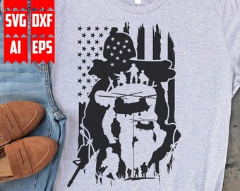 USA Soldiers in war Scene Svg Files | US Military Svg | Combat Svg | Soldiers Svg | War Svg | Military Png | Military Shirt | US Veteran Svg
