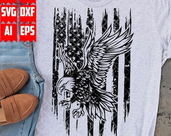 Distressed USA Flag Eagle Svg Files | USA Eagle Svg | Usa Patriotic Svg | Distressed Flag svg | US patriotic Eagle Svg | Usa Freedom svg