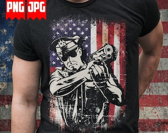 USA Police Png Files for Sublimation | Patriotic Png | Police Shirt Png | Gift for Police husband Png | Police Clipart | Digital Downloads