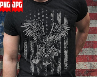 US Patriotic Eagle Png Files for Sublimation | Digital Downloads | USA Flag Png | US Military Shirt | Us Veteran Png | Us Patriotic Png