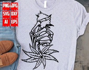 Weed Bud svg | Skeleton Hand Clipart | Smoking Joint Cut File | Rasta Shirt png | Kush Life Stencil | 420 dxf | Cannabis svg | Marijuana jpg