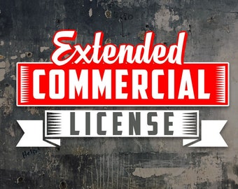 Extended Commercial License Use | Unlimited Use | One Time Payment