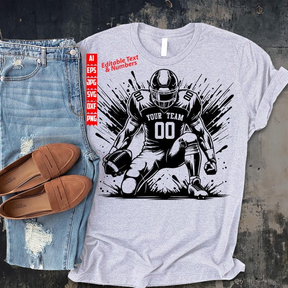 Football Player Svg | Personalize Football svg | American Football Svg | Football Png | Football Cut File | Football Shirt | Sports Svg Png