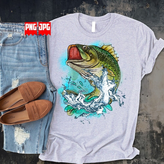 Bass Fish Png files for Sublimation | Bass Fish Animal Png | Digital Downloads | Bass Png | Bass fishing Png | Fish Png | Animal watercolor