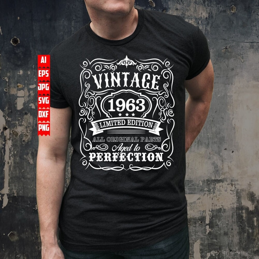 60th Birthday Svg Year 1963 T-shirt Png 60 Years Old Gift Idea Dxf ...