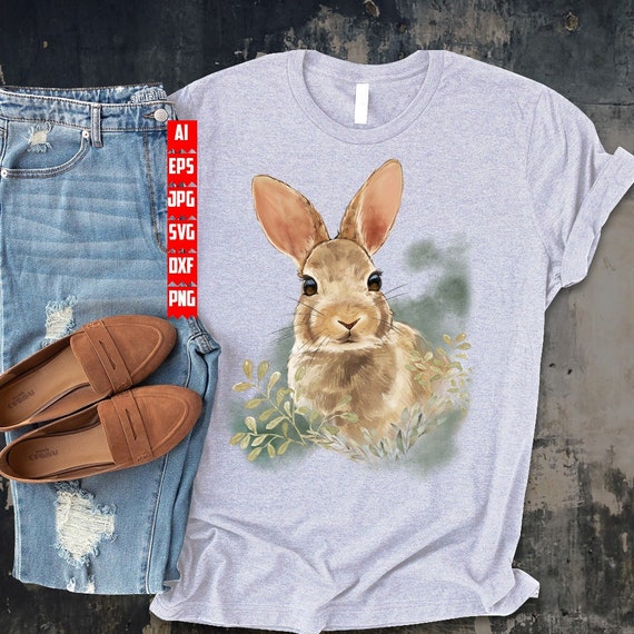 Cute Bunny PNG | Sublimation Png | Watercolor Animal Png | Cutest Woodland Png | Rabbit Shirt Print | Easter Clipart | Wall Art Bunny Jpeg