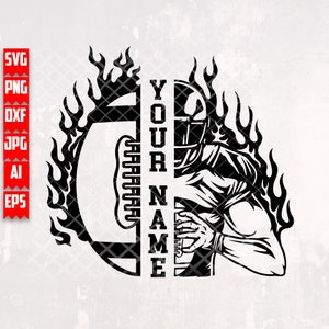 Football Player Svg | Personalize Football svg | American Football Svg | Football Png | Football Cut File | Football Shirt | DXF PNG SVG