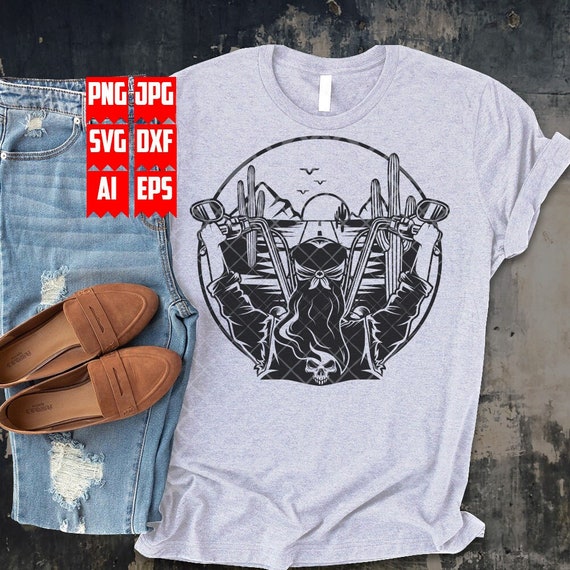 Girl Biker Scene svg | Big Bike Rally Shirt png | Biker Mom Gift Idea | Boho Bike Scene Clipart | Extreme Sports Cut File | Lady Rider dxf