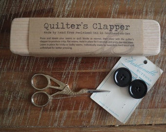 Quilter's Clapper, Handmade Wooden Tailor's Clapper, Quilting Clapper, Seam Presser - for steam pressing seams when creating quilted blocks