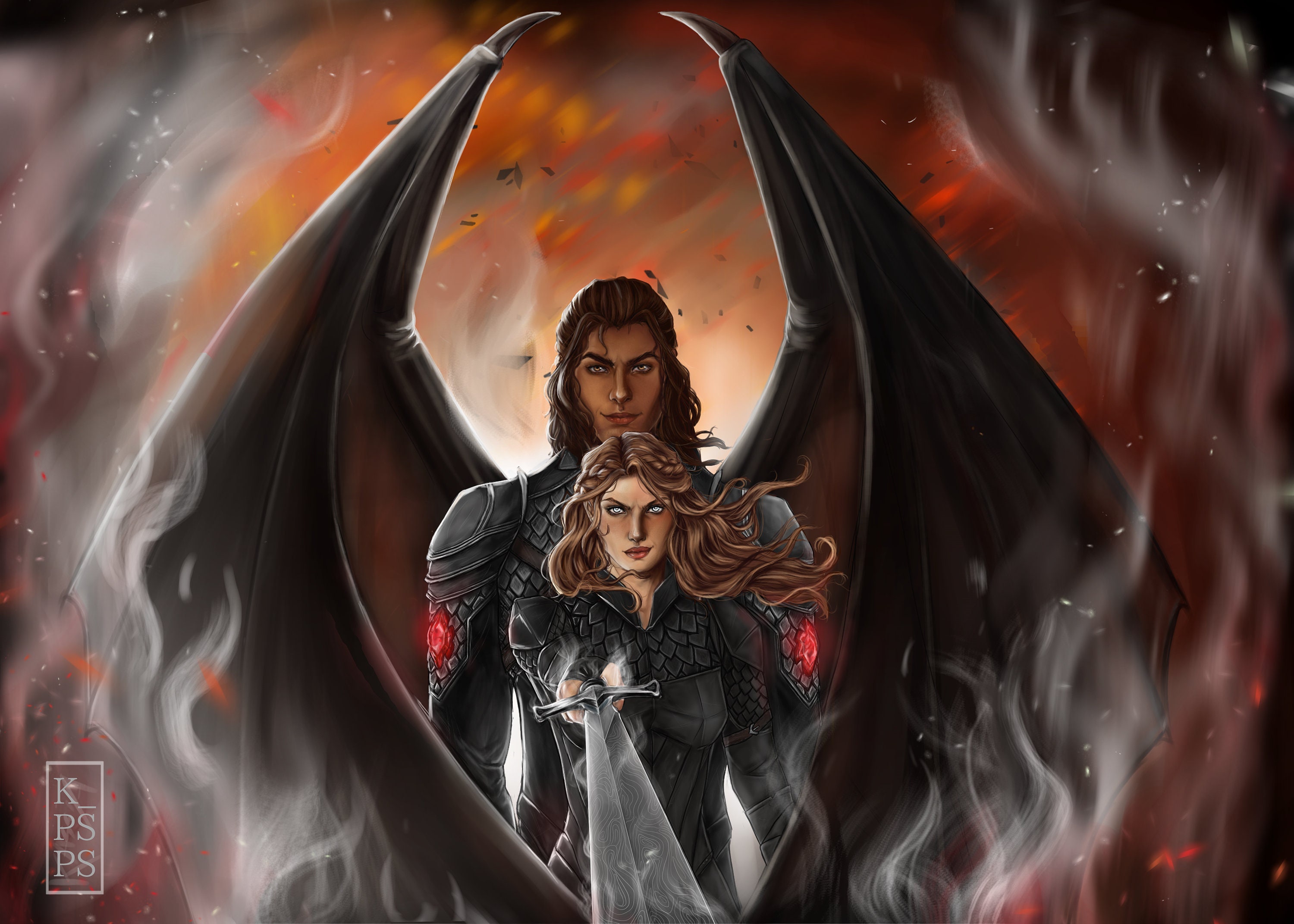 USAA Court of Thorns and Roses Nesta and Cassian Art Print Etsy Ireland