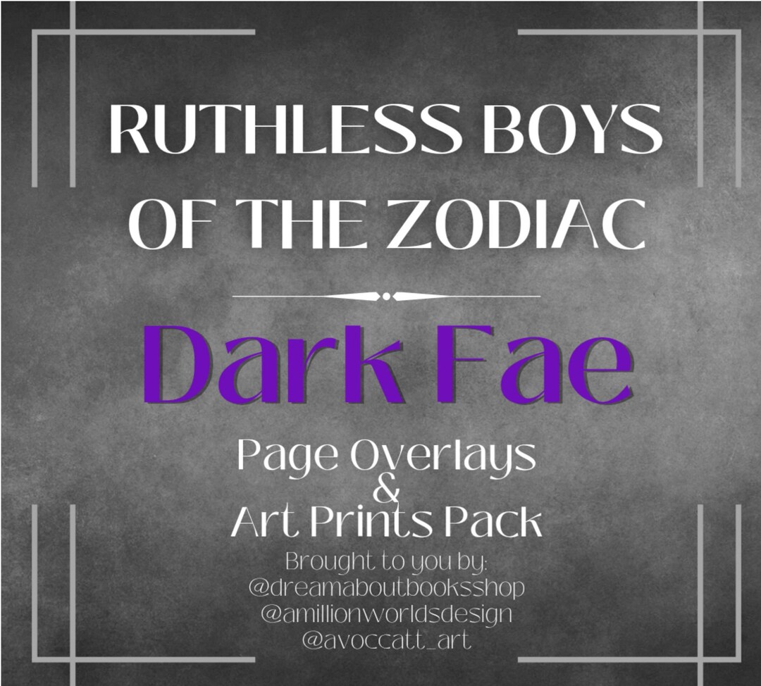 USA - BUNDLE Ruthless Boys of the Zodiac: Dark Fae Page