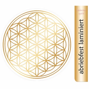 50 Blume des Lebens Aufkleber 3cm - laminiert - Folie transparent - Lebensblume - Sticker Flower of life by atalantes spirit