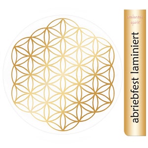 50 Blume des Lebens Aufkleber 3cm - laminiert ohne Außenkreise - transparent - Lebensblume - Sticker Flower of life by atalantes spirit