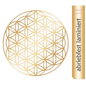 50 Blume des Lebens Aufkleber 3cm - laminiert - 1 Außenkreis - transparent - Lebensblume - Sticker Flower of life by atalantes spirit