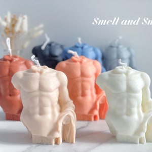 Ancient Male Torso Body Scented/Unscented Soy Wax Candle｜Male Bust Candle｜God Sculpture Candle