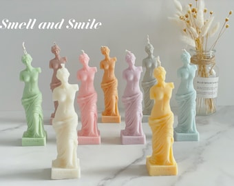 Lady Pillar Candle-Venus Statue Duftende / Unscented Ins Candle- Elegantes Wohndekor- Weihnachtsgeschenk- Weibliche Statue