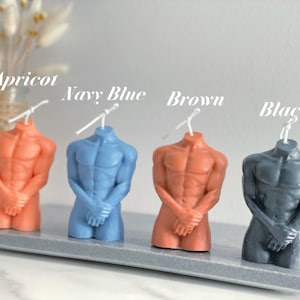 Muscle Man Candle｜Male Body Candle｜ Scented/Unscented Soy Wax Candle｜Male Bust Candle｜Sculpture Candle｜Pillar Candle