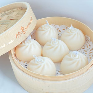 Dumpling Candle｜Xiaolongbao scented soy wax candle｜steamed juicy bun candles｜food shaped pillar candle｜Bun Candle｜food candle