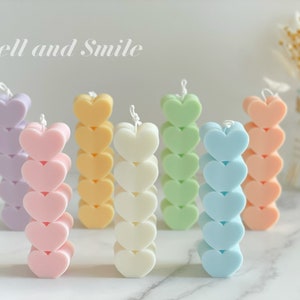 Heart Skewer Pillar Scented Unscented Candle- Heart Shaped Candle-Gift for Him/Her