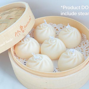 Dumpling Candle｜Xiaolongbao scented soy wax candle｜steamed juicy bun candles｜food candle｜Bun Candle｜Bao candle|!no steamer included!