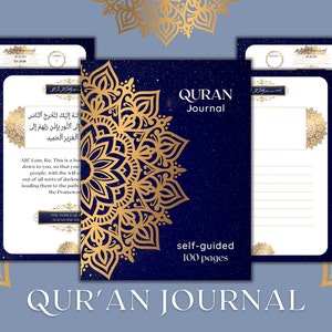 Quran Journal | Printable Quran Journal | Muslim Digital Journal | Muslim Planner | Quran Study Planner | Digital Download | Printables
