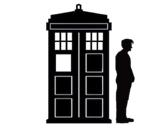 Doctor Who Tardis and Doctor SVG