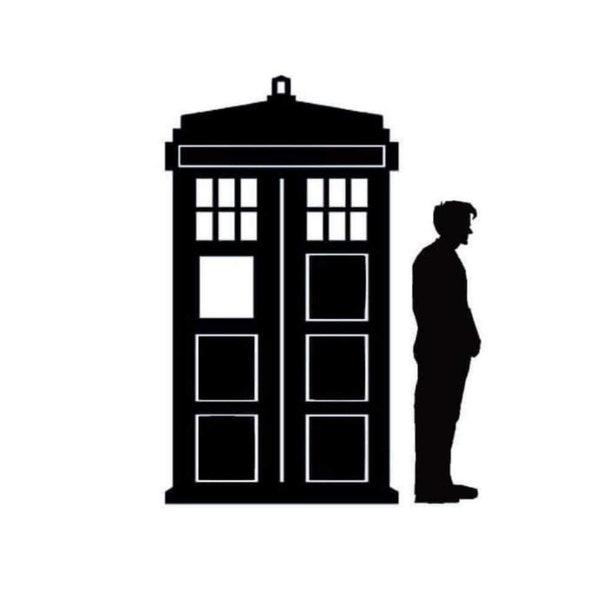 Doctor Who Tardis and Doctor SVG