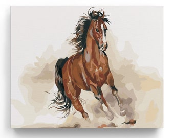 Running Horse | Paint by Numbers | Premium Paint by Number | Paint by Numbers Kit | DIY Crafts | Crafty by Numbers | Perfect Gift