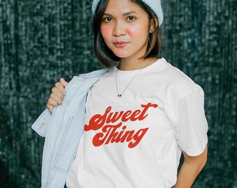 SWEET THING Tshirt Unisex sizing, Womens Tshirt, Graphic Tee, Cool Tshirt, Vintage Tee, Crewneck Tee
