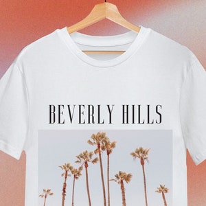 BEVERLY HILLS Tshirt Unisex, Womens Tshirt, Graphic Tee, Cool Aesthetic Tshirt, Vintage Tee, 90s Throwback Y2K Crewneck Tee