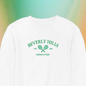 BEVERLY HILLS Athleisure Sweatshirt, Unisex, Gildan 18000, Graphic Sweatshirt, 90&#39;s Streetwear, Aesthetic, Sport Trendy Statement Crewneck