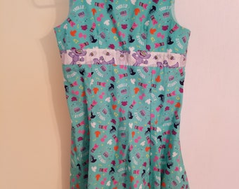 Trolls World Tour vestido de juego, Vestido de cumpleaños, Vestido de cumpleaños trolls, Tiny Diamond, Trolls