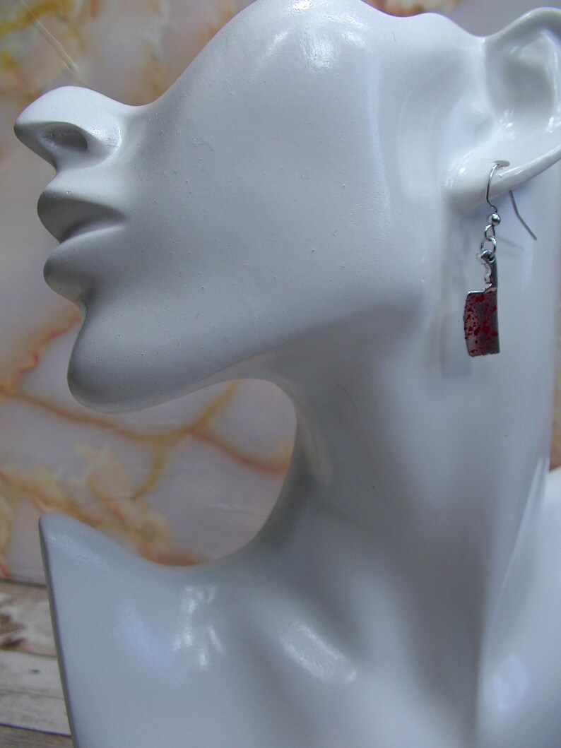Handmade Bloody Butcher Cleaver Knife Earrings Etsy